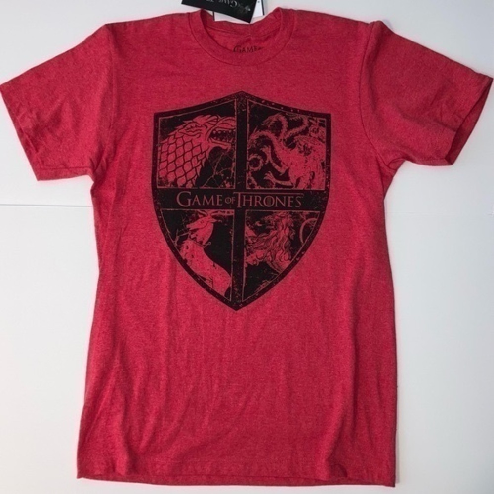 NEW Game of Thrones T-shirt tee - Red shield shirt band tee